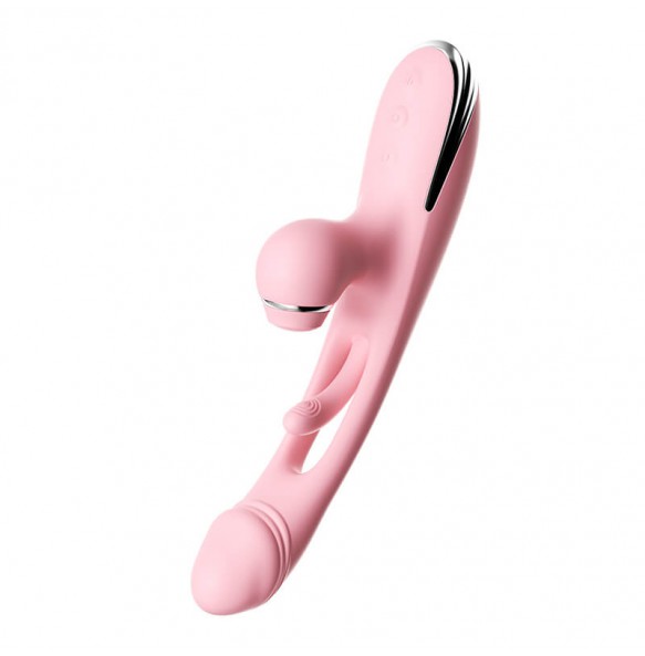 MizzZee - Red Heart Slap Vibrator (Chargeable - Pink)